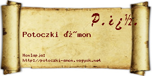 Potoczki Ámon névjegykártya